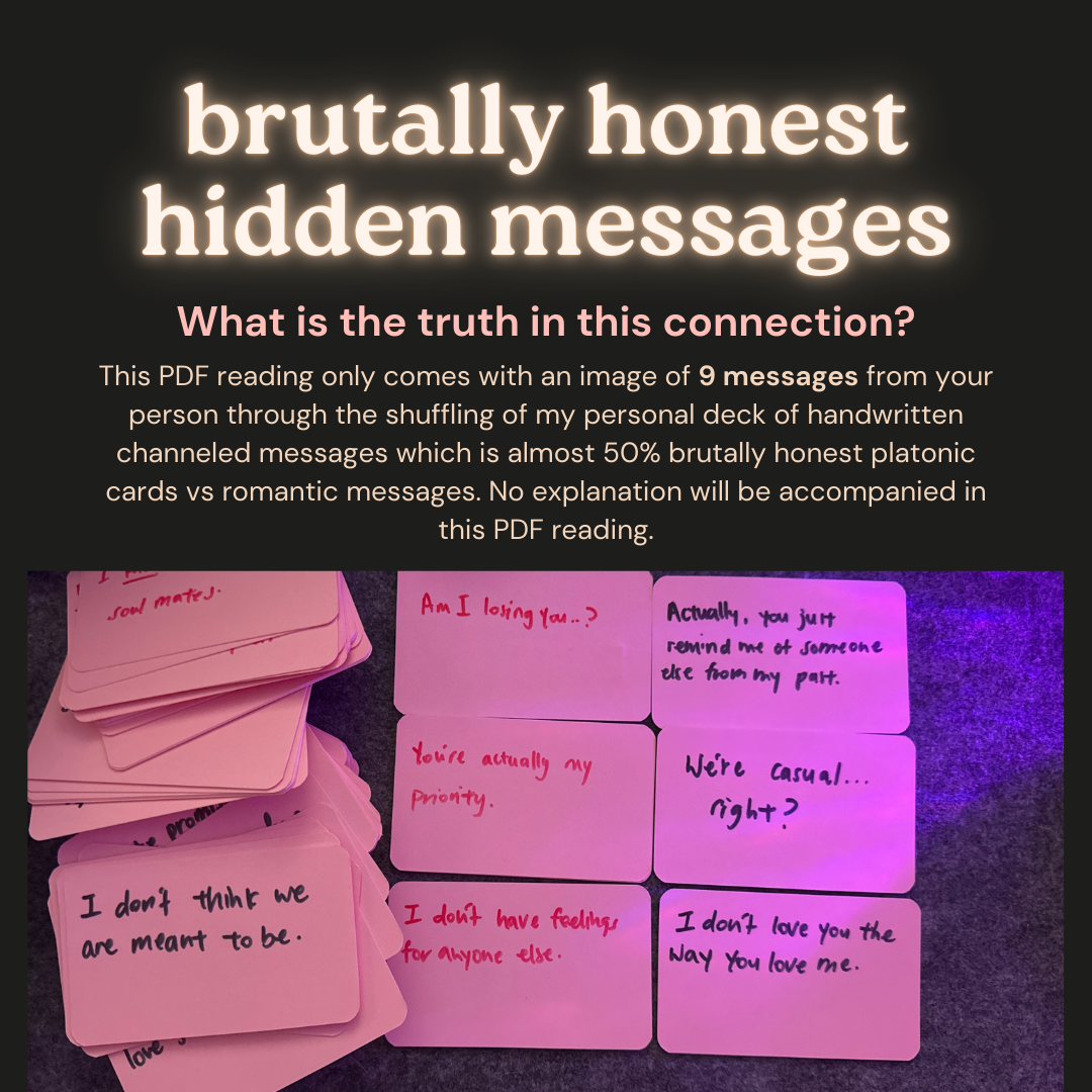 Brutally Honest Hidden Messages [9cards] Akashic Crystals