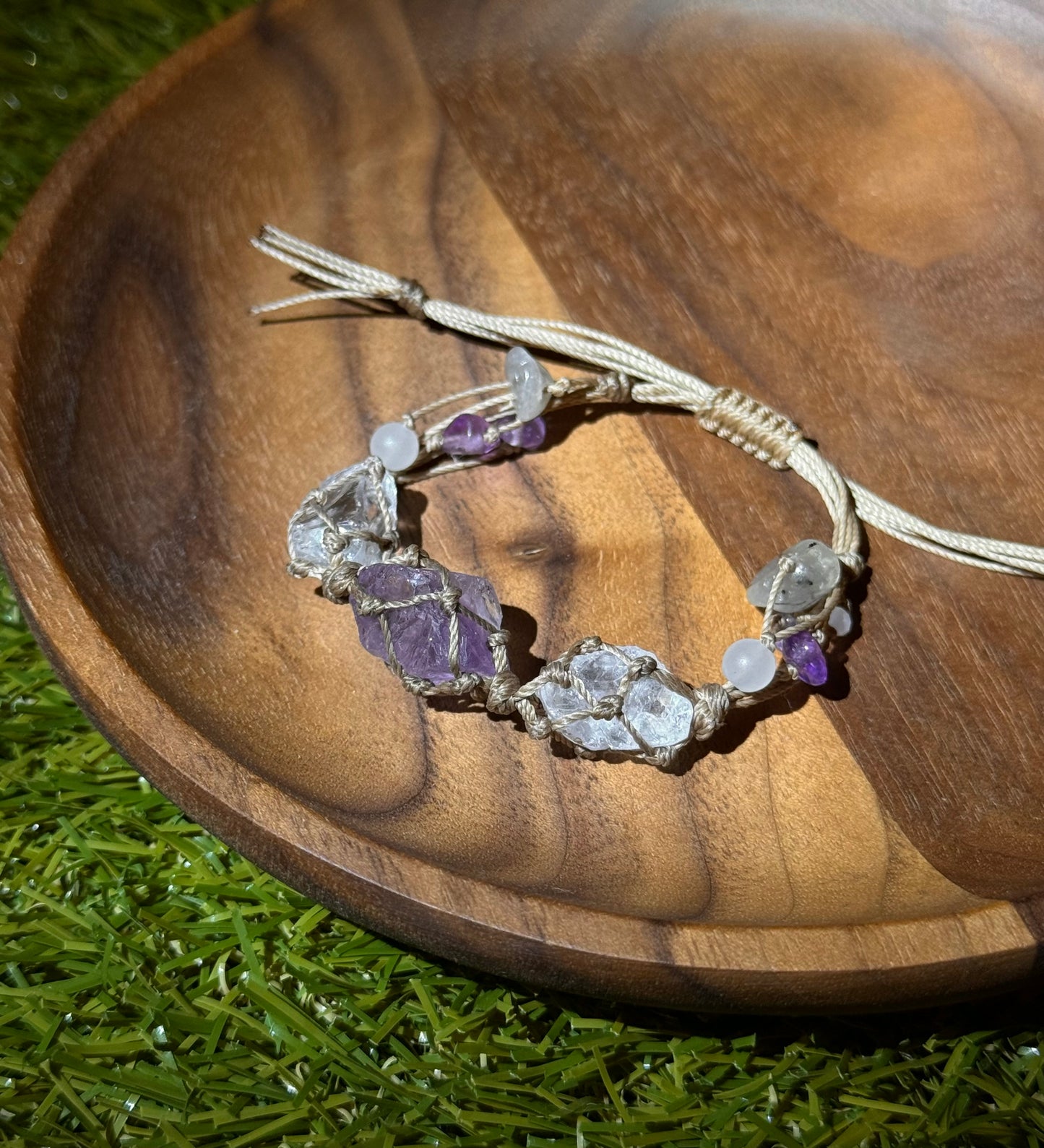 Whispering Woods Bracelet - Raw Crystals