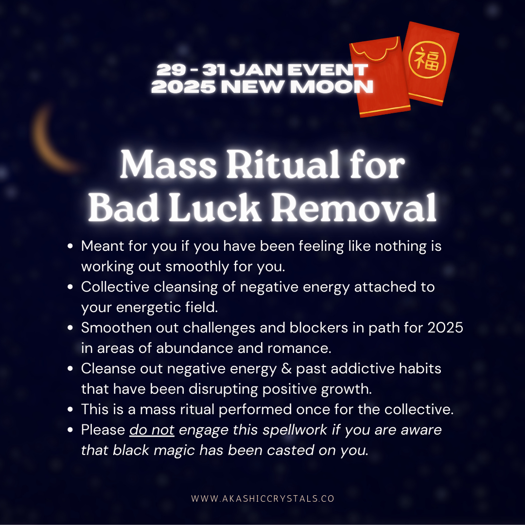 [LNY 2025] Mass Ritual for Bad Luck Removal