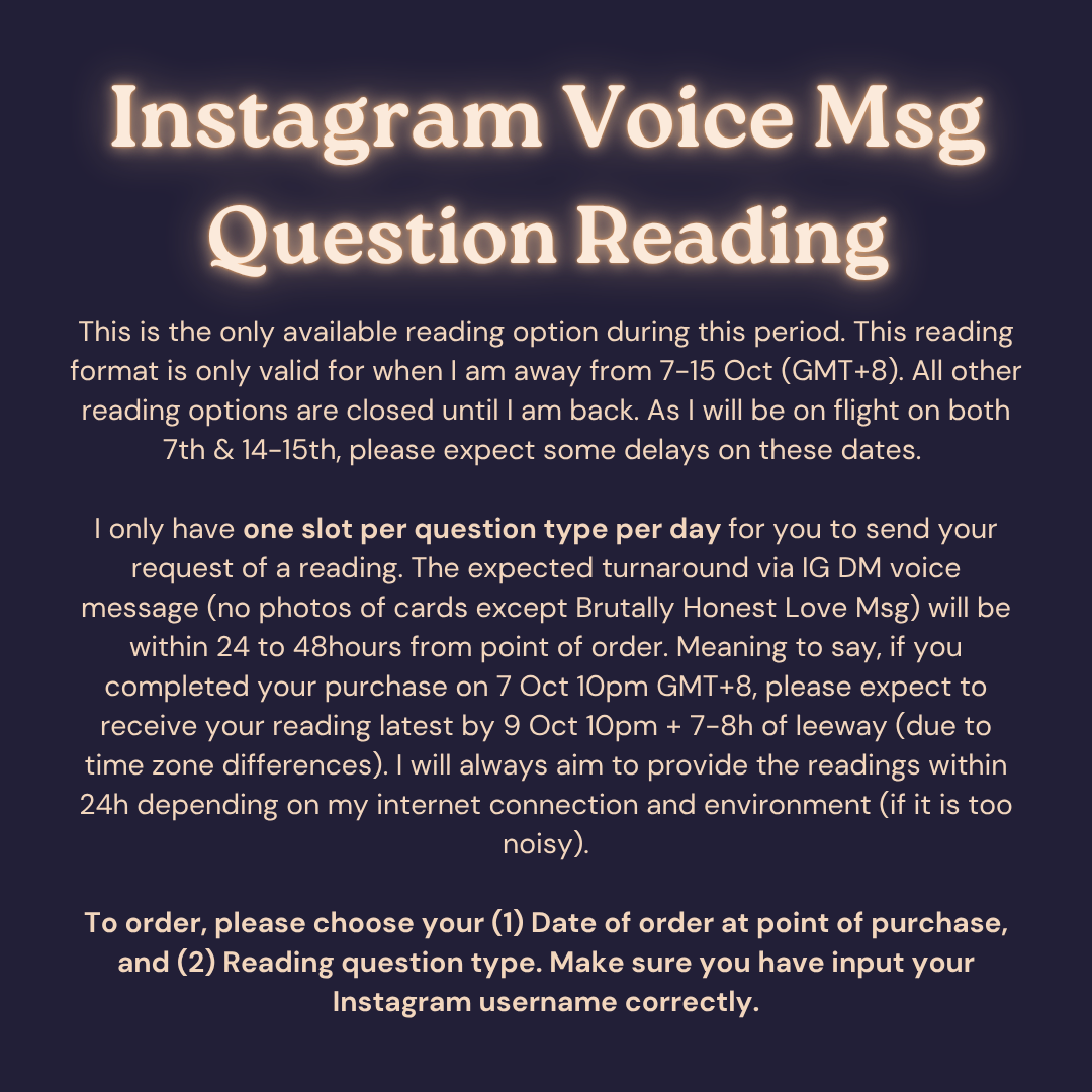 [7-15 OCT ONLY] Urgent IG Voice Msg Reading