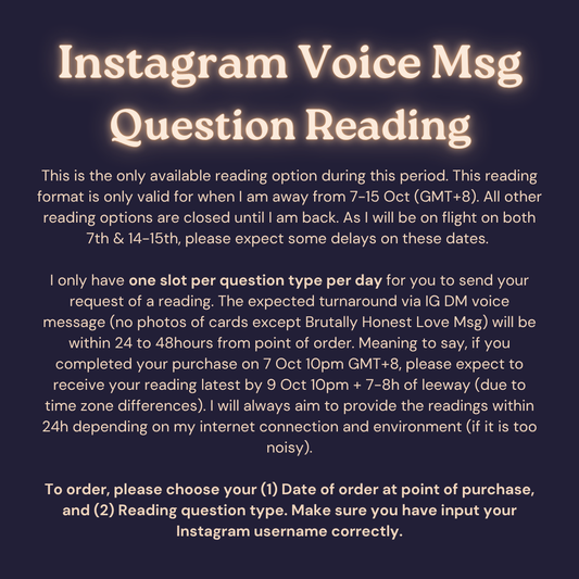 [7-15 OCT ONLY] Urgent IG Voice Msg Reading