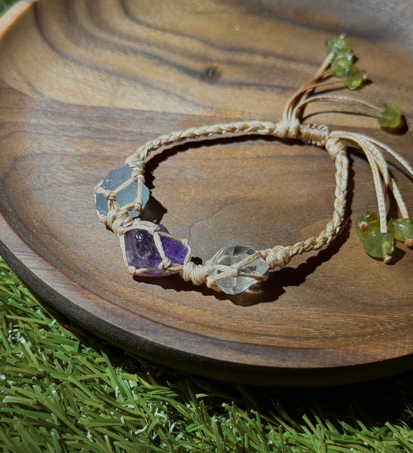 Whispering Woods Bracelet - Raw Crystals