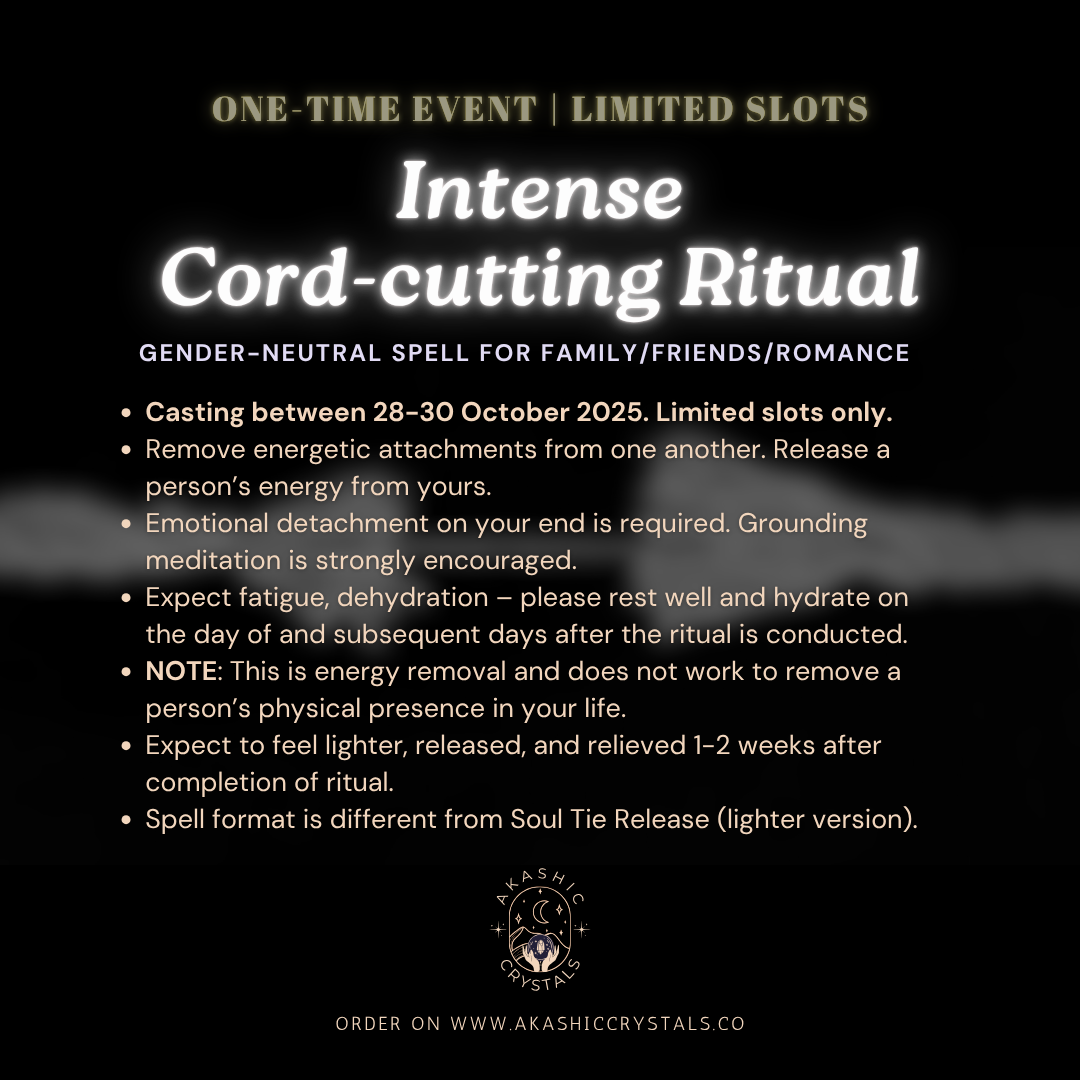 [28-30 OCT] Intense Cord-cutting Ritual for Love/Friends/Family