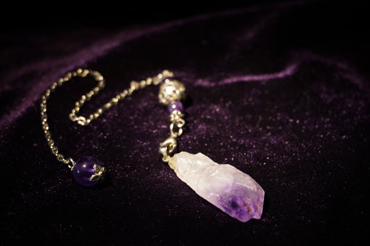 Raw Amethyst Pendulum & Necklace