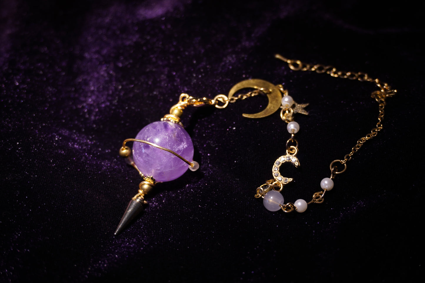 Amethyst Sphere Pendulum & Necklace