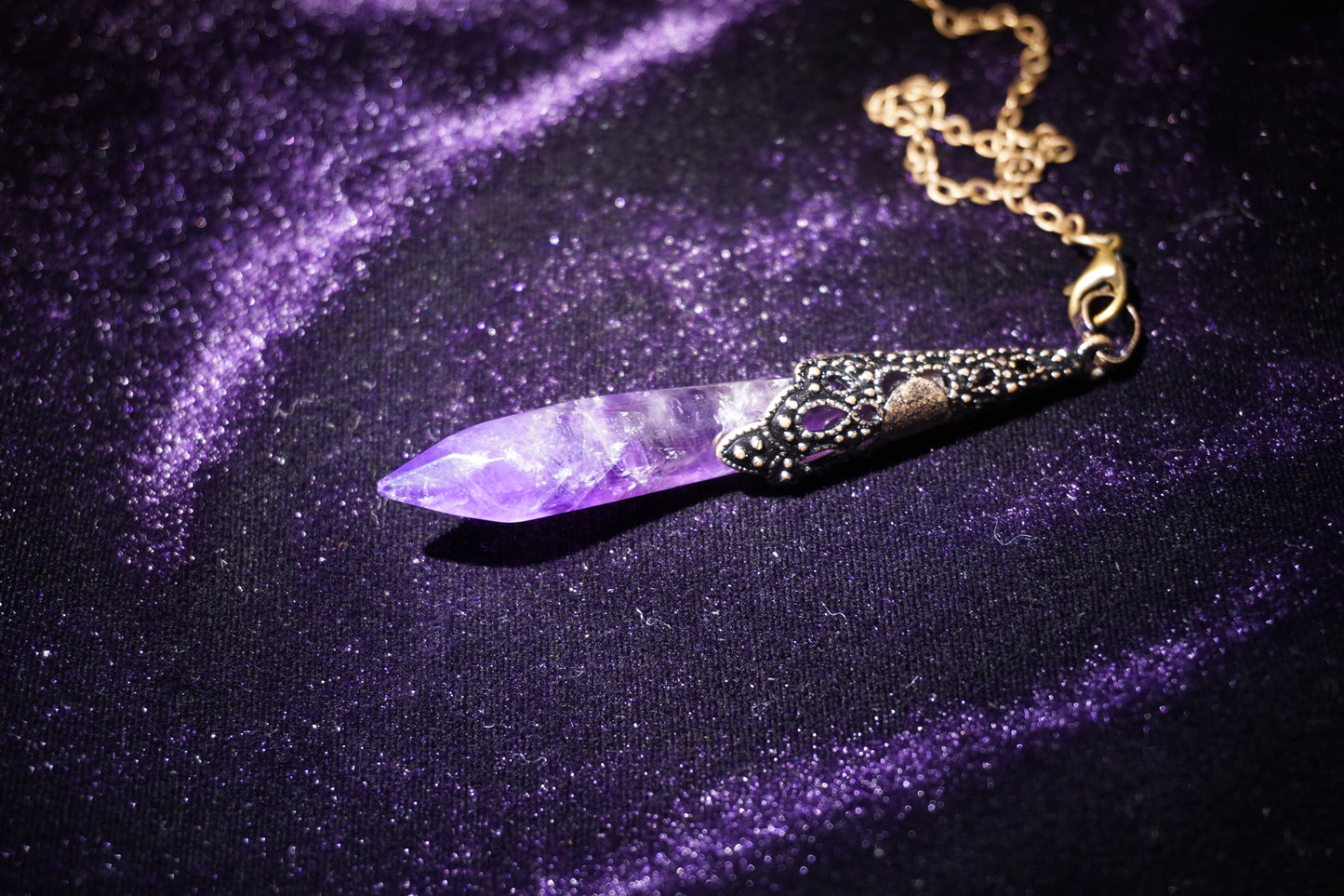 Polished Amethyst Pendulum & Necklace