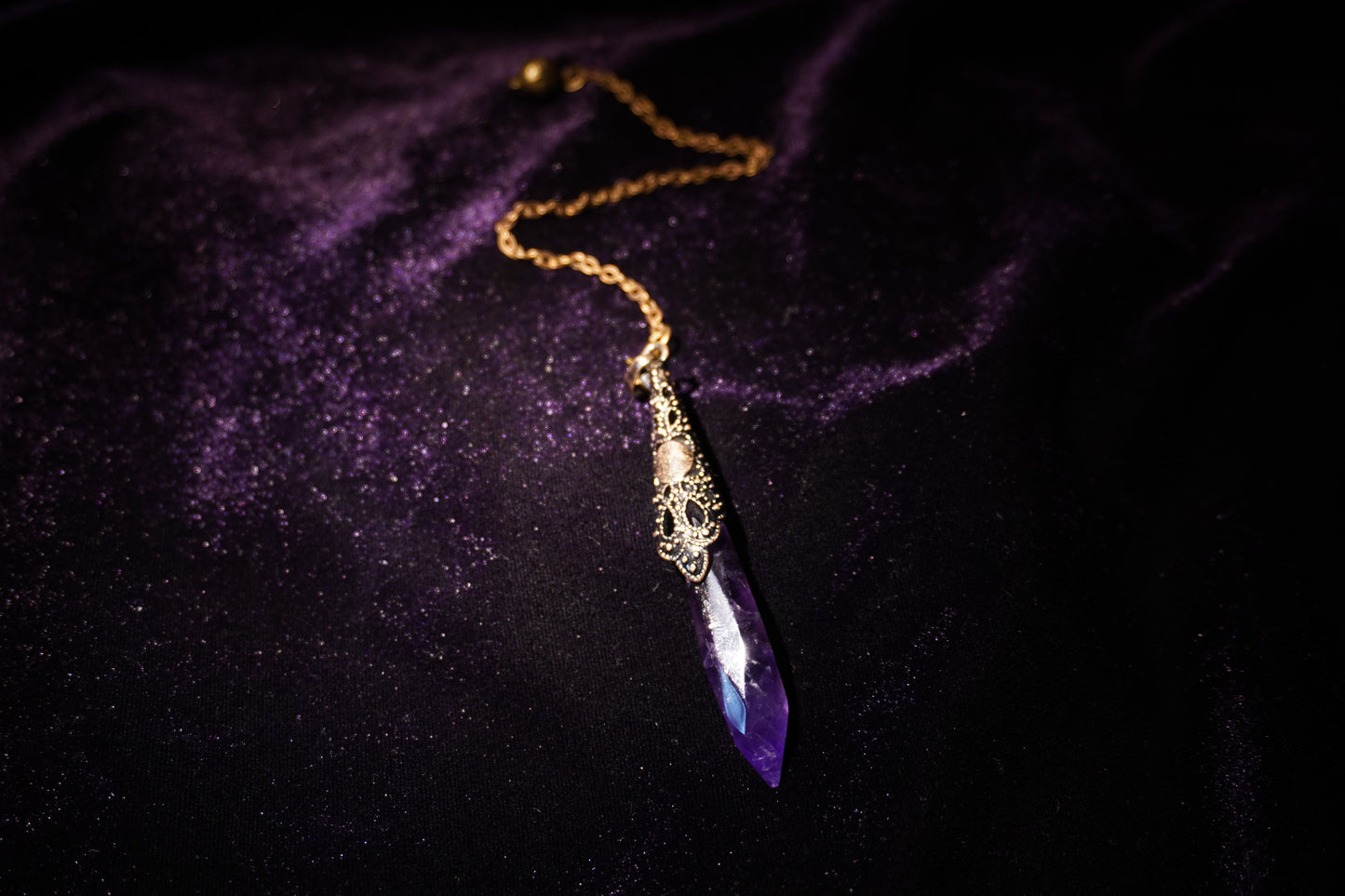 Polished Amethyst Pendulum & Necklace