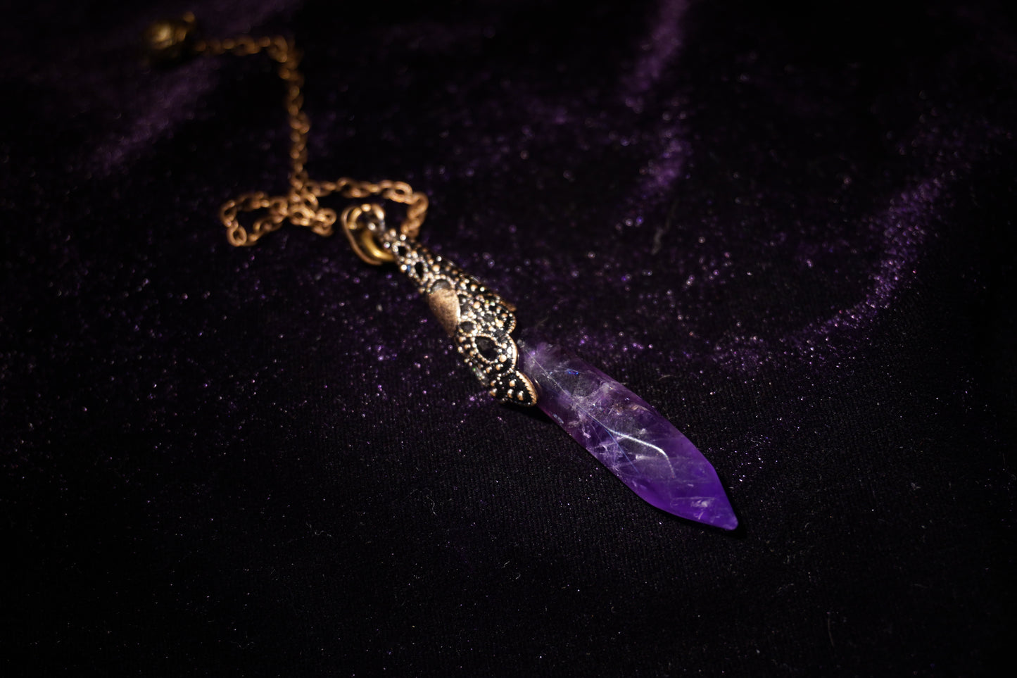 Polished Amethyst Pendulum & Necklace