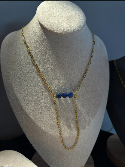 Lapis Lazuli Celestial Wisdom Necklace for Throat Chakra & Communication