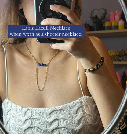 Lapis Lazuli Celestial Wisdom Necklace for Throat Chakra & Communication