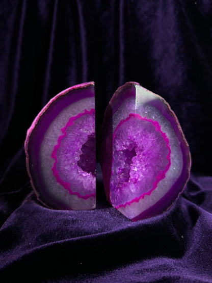 Agate Bookend Fuchsia