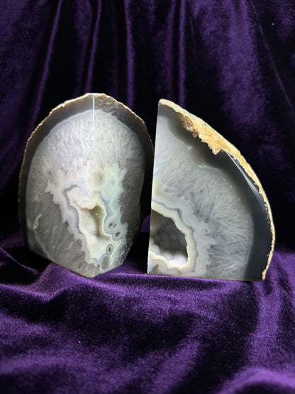 Druzy Agate Bookend