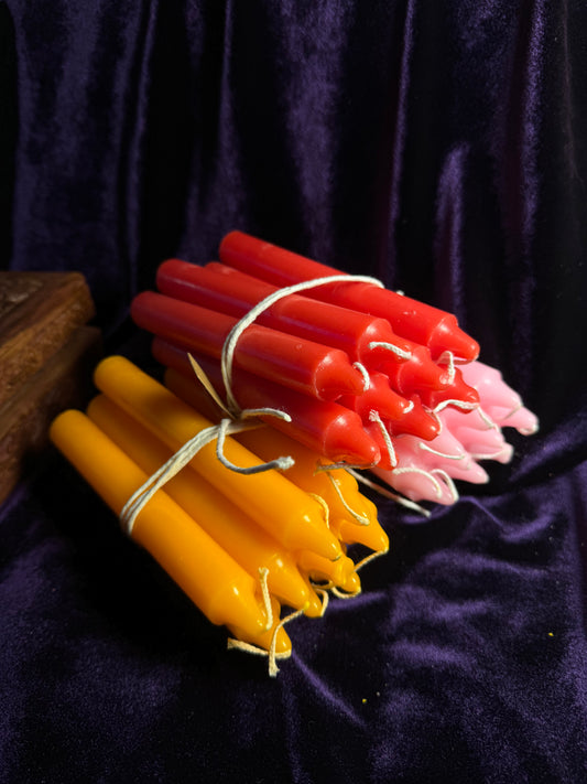 Charged Coloured Candles (Per piece)