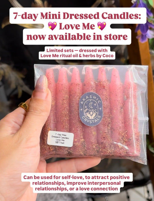 7-day Mini Dressed Candles: Love Me