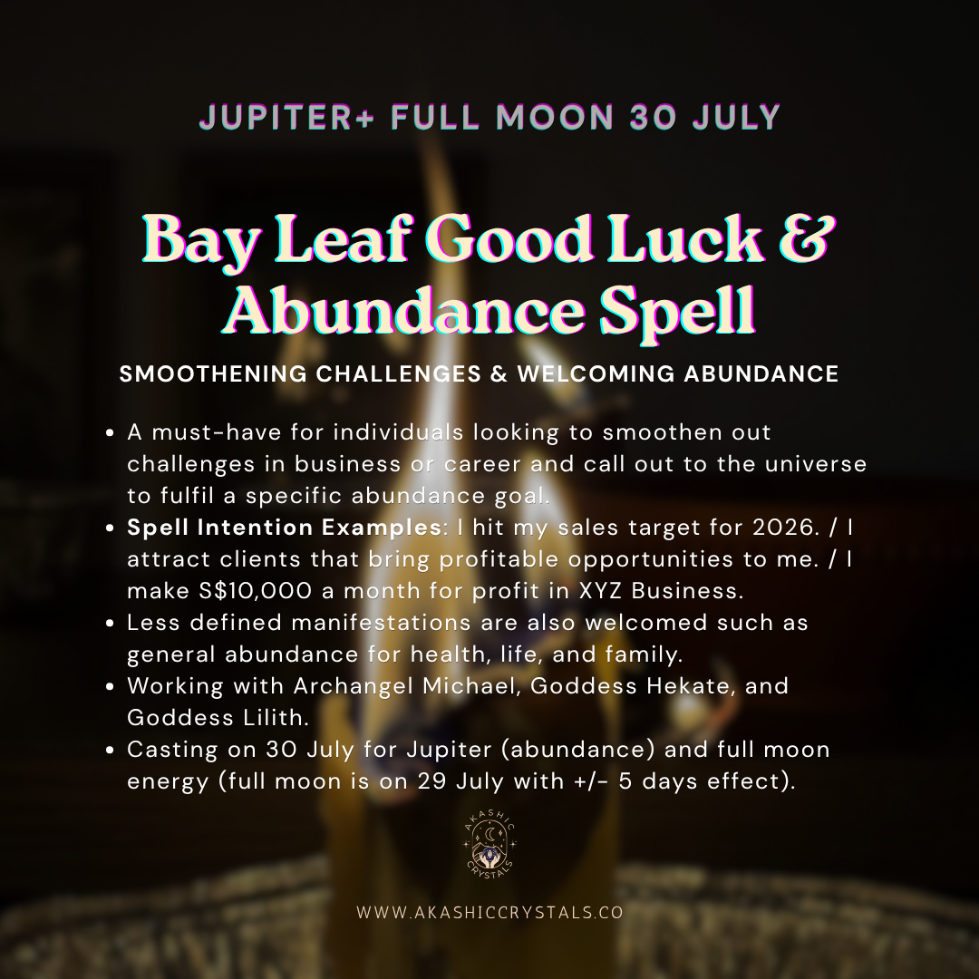 [Jupiter Full Moon] Bay Leaf Good Luck & Abundance Spell
