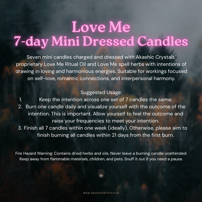 7-day Mini Dressed Candles: Love Me