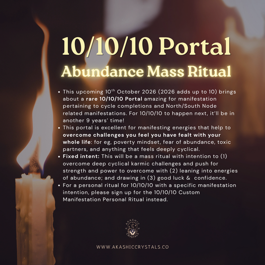 10/10/10 Abundance Mass Ritual