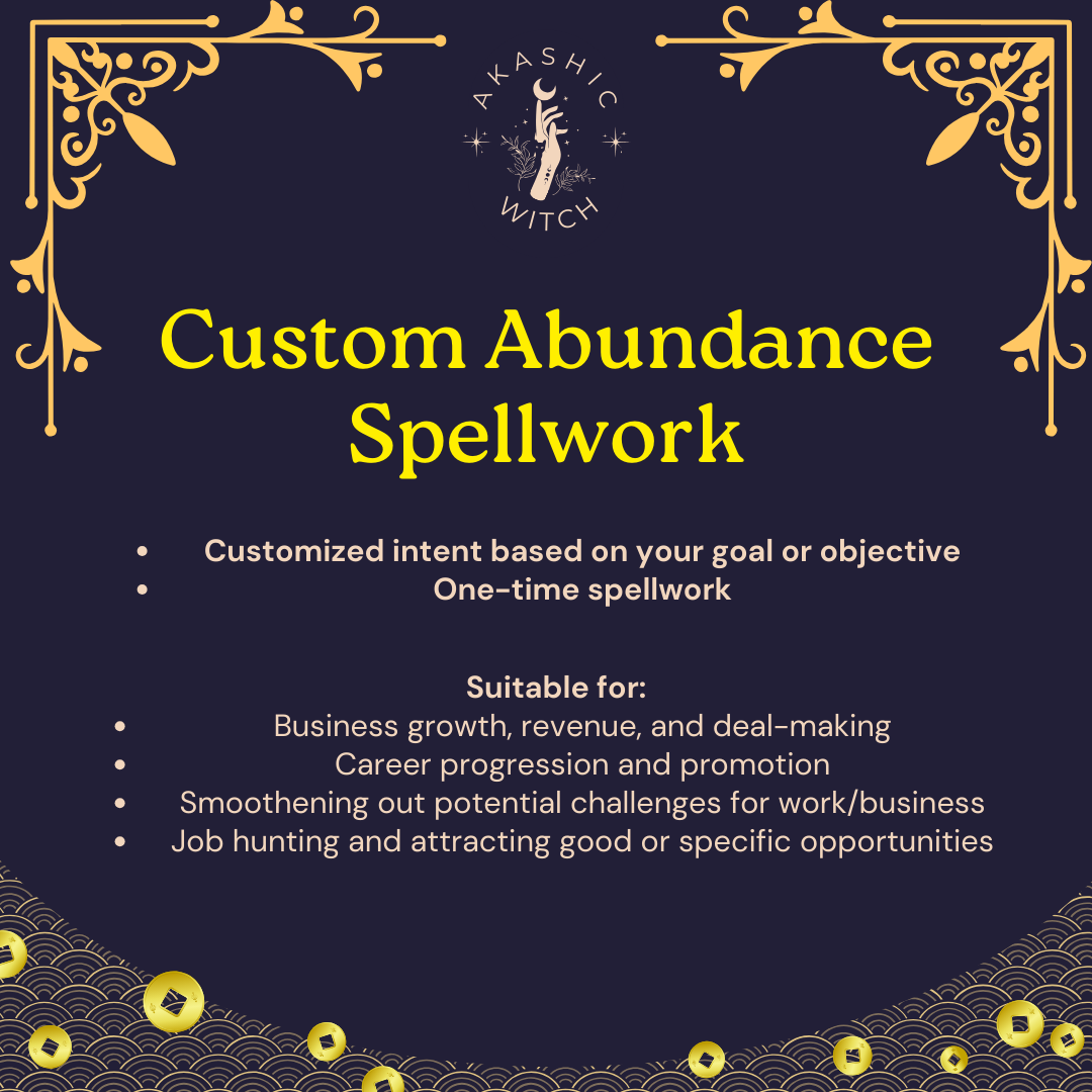 Custom Abundance Spellwork for V