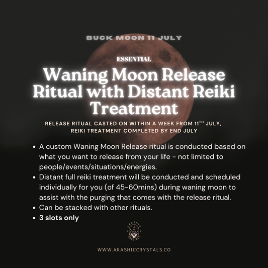 [Buck Moon] Waning Moon Release Ritual & Distant Reiki Treatment