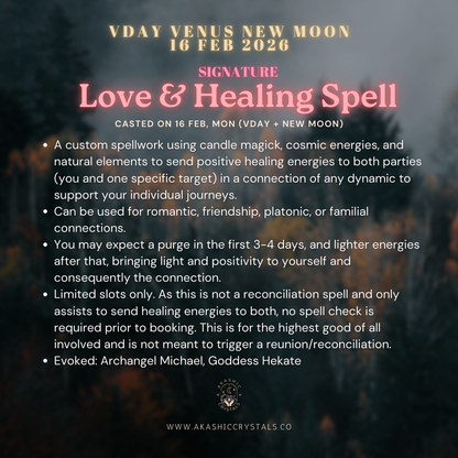 [Vday New Moon] Love & Healing Spell