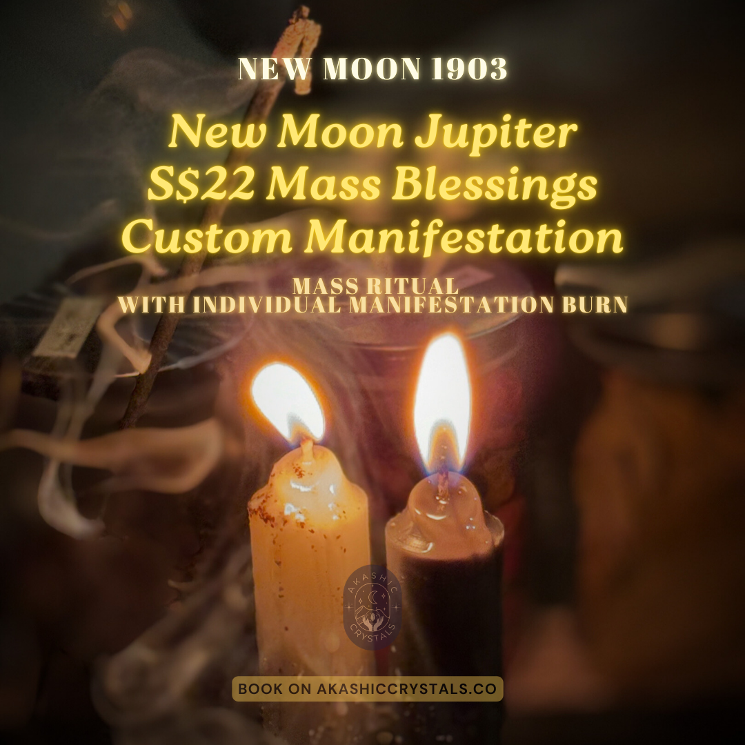New Moon Jupiter Mass Blessings Ritual with Individual Custom Manifestation