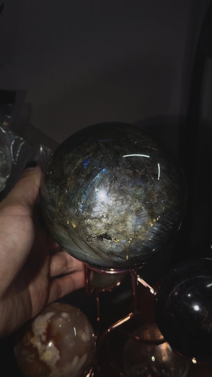 Labradorite Sphere with Blue flash