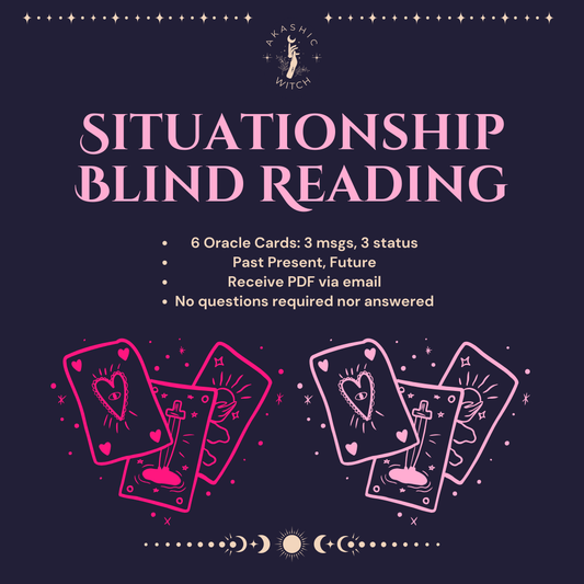 Situationship Blind Oracle Reading (6-card Pull)